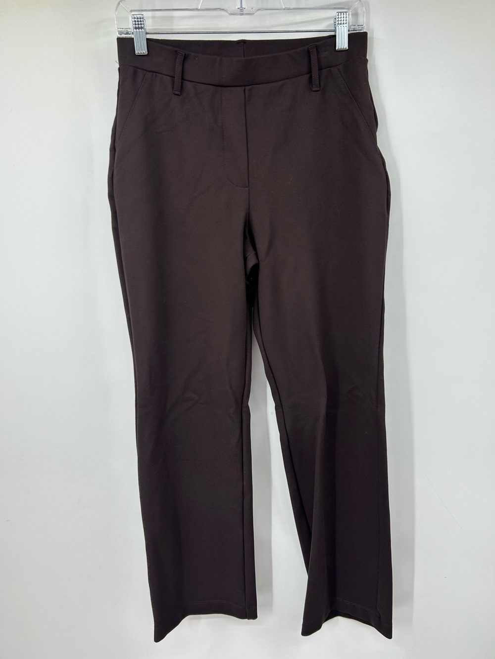 Quince‎ Ultra-Stretch Ponte Straight Leg Pants Espresso Brown Size Small